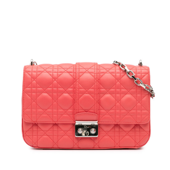 Pre-Loved Dior Medium Lambskin Cannage Miss Dior Flap - Picture 1 of 10